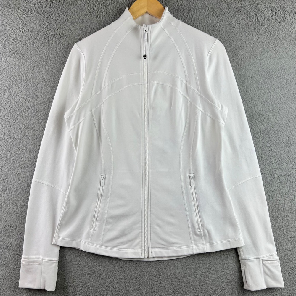 Lululemon Define Jacket White Full Zip Yoga Activewear Size 12